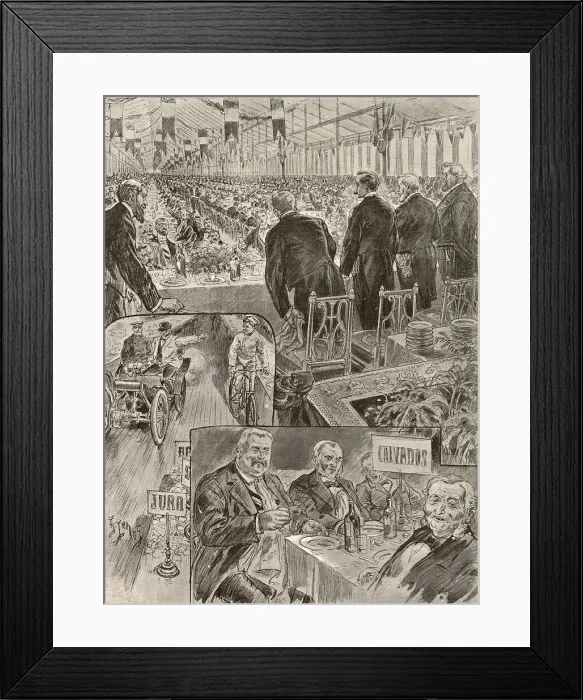 Framed Print : A gigantic feast: banquet for French mayors Framed Print : A gigantic feast: banquet for French mayors
