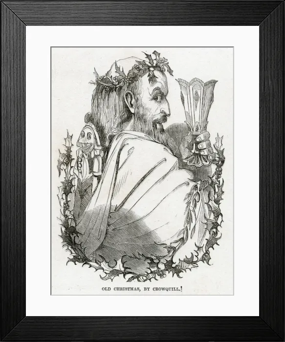 Framed Print : Old Father Christmas 1843 Framed Print : Old Father Christmas 1843