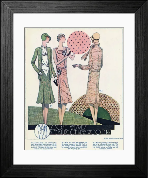 Framed Print : Womens clothing 1929