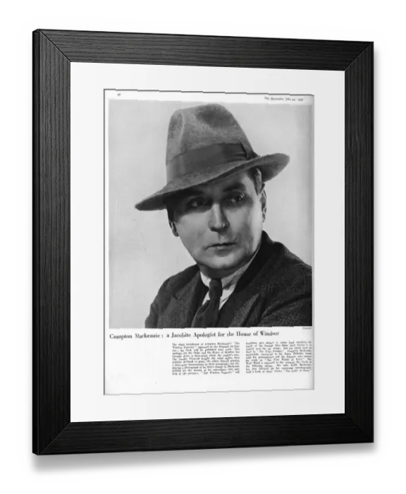 Framed Print : Compton Mackenzie Framed Print : Compton Mackenzie