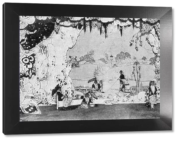 A black-and-white scene by Gladys Peto, A River Fantasy
