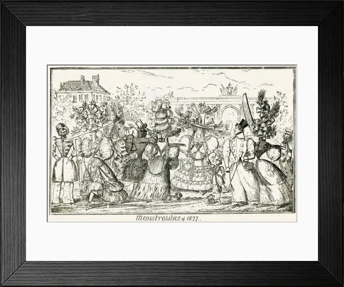 Framed Print : Fashions for men and women France 1827 Framed Print : Fashions for men and women France 1827