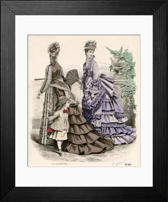 Framed Print : Paris Fashions for 1874 Framed Print : Paris Fashions for 1874