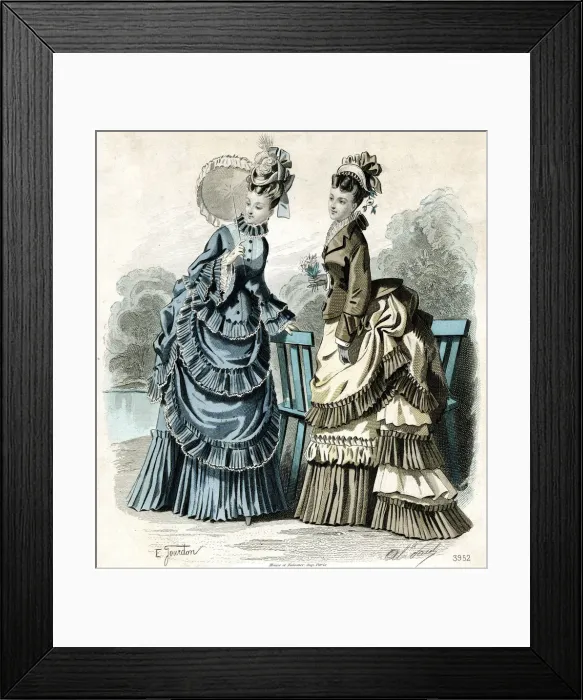 Framed Print : Indoor costumes for 1874 Framed Print : Indoor costumes for 1874