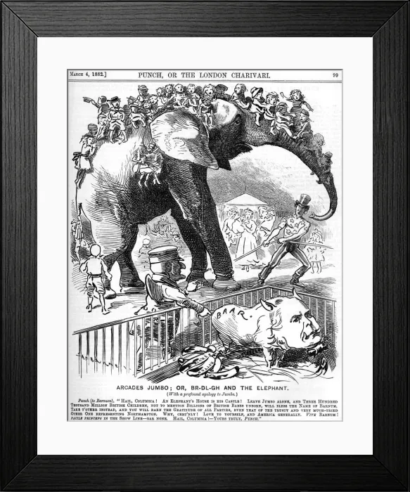 Framed Print : Jumbo the elephant versus Charles Bradlaugh Framed Print : Jumbo the elephant versus Charles Bradlaugh