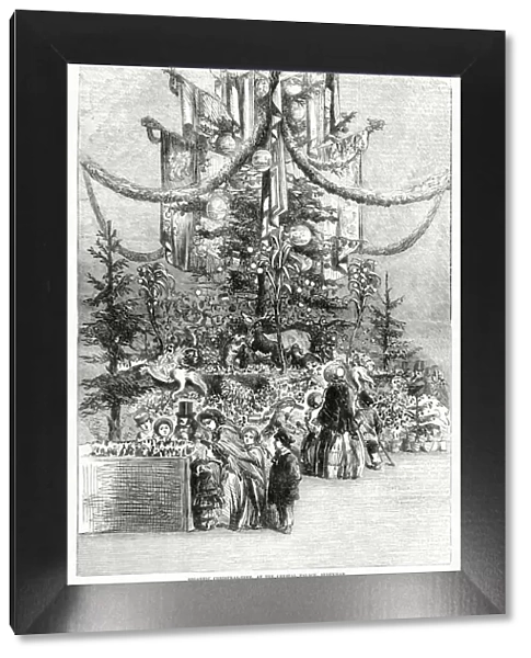 Gigantic Christmas tree at Crystal Palace 1854