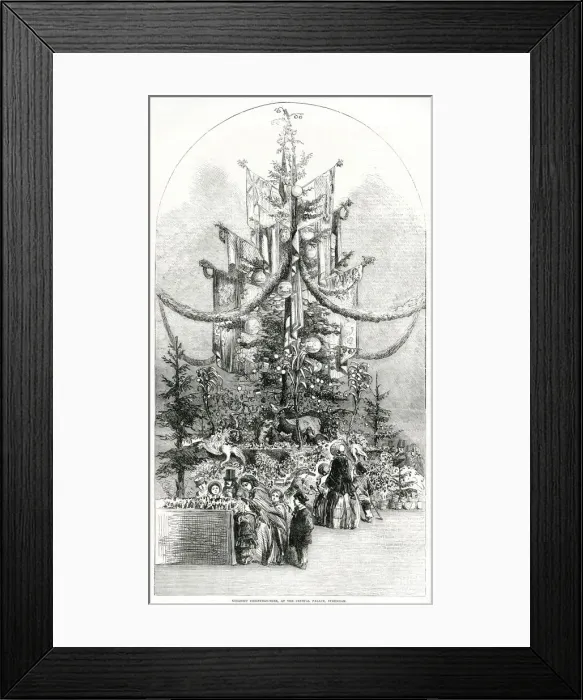 Framed Print : Gigantic Christmas tree at Crystal Palace 1854 Framed Print : Gigantic Christmas tree at Crystal Palace 1854