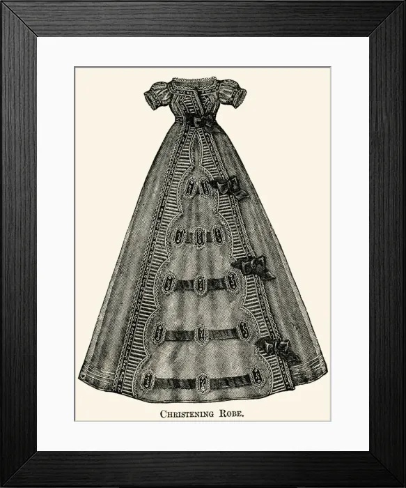 Framed Print : Christening robe 1868 Framed Print : Christening robe 1868