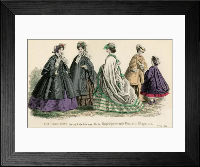 Framed Print : Costume April 1862 Framed Print : Costume April 1862