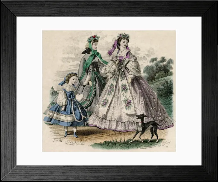 Framed Print : Fashions for September 1862 Framed Print : Fashions for September 1862