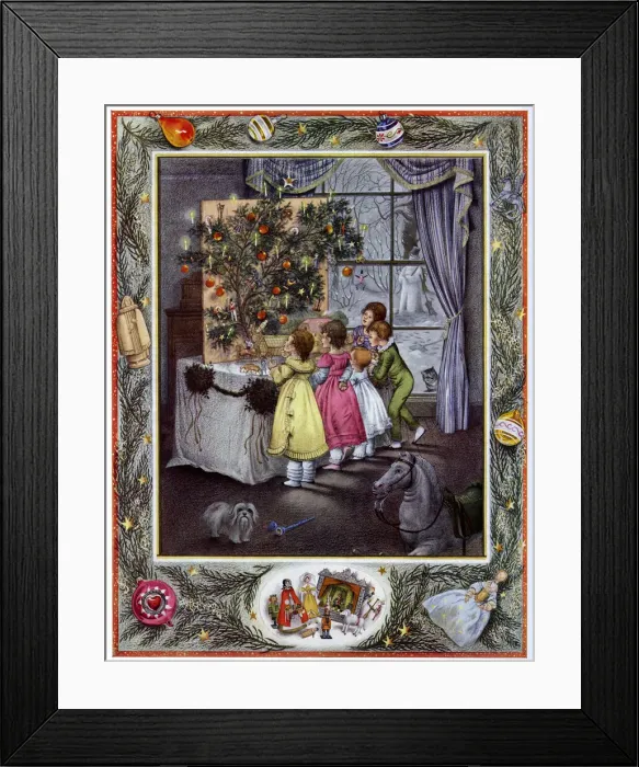 Framed Print : Christmas tree in history by Pauline Baynes Framed Print : Christmas tree in history by Pauline Baynes