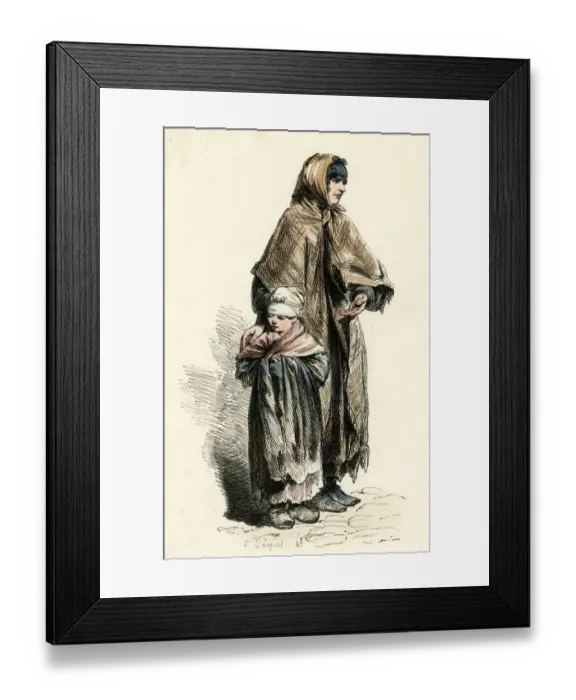 Framed Print : Paris beggar 1850 Framed Print : Paris beggar 1850