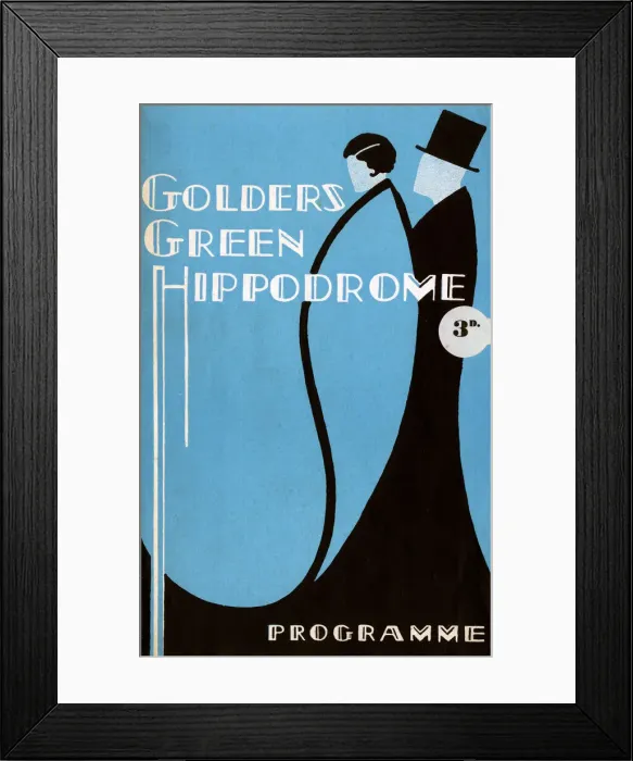 Framed Print : Golders Green Hippodrome - art deco theatre programme Framed Print : Golders Green Hippodrome - art deco theatre programme