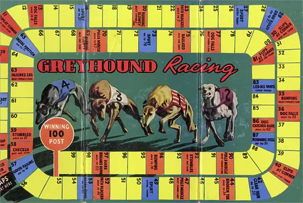 Greyhound racing board game