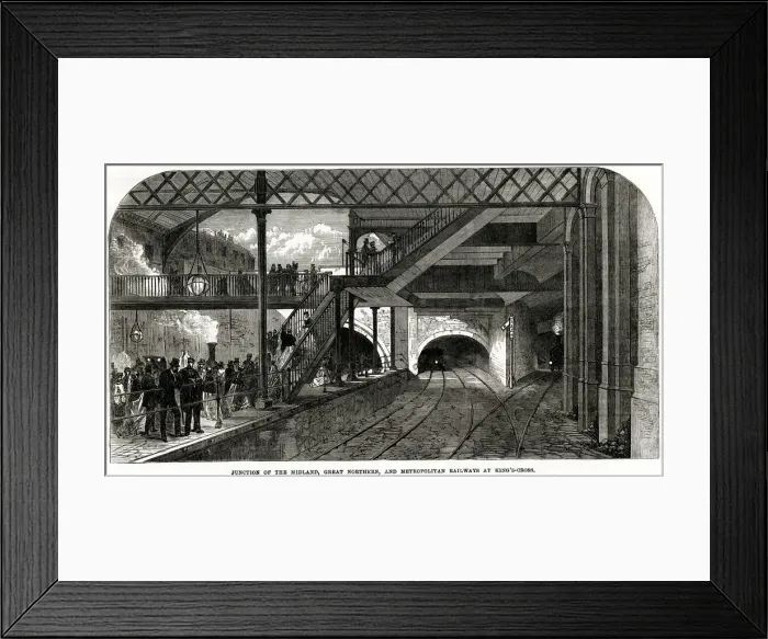 Framed Print : Kings Cross underground station, London 1868 Framed Print : Kings Cross underground station, London 1868