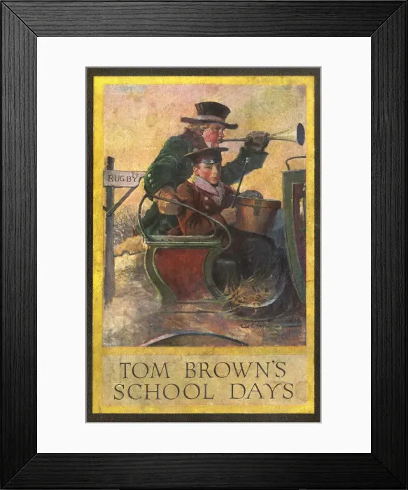 Framed Print : Tom Browns School Days, cover of 1911 edition Framed Print : Tom Browns School Days, cover of 1911 edition