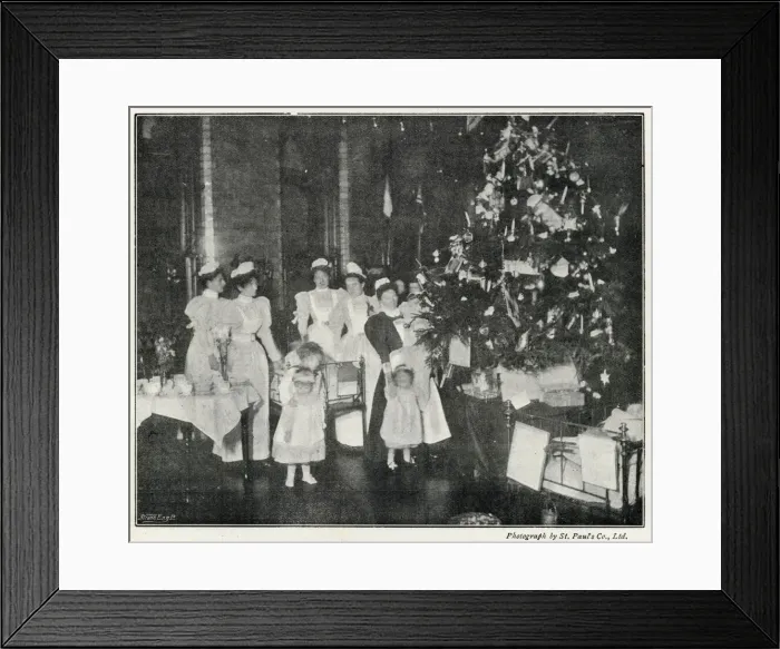 Framed Print : Christmas tree at Great Ormond Street Hospital 1896 Framed Print : Christmas tree at Great Ormond Street Hospital 1896