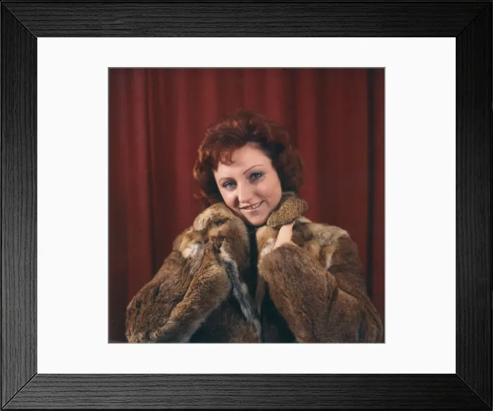 Framed Print : Young woman in a fur coat Framed Print : Young woman in a fur coat