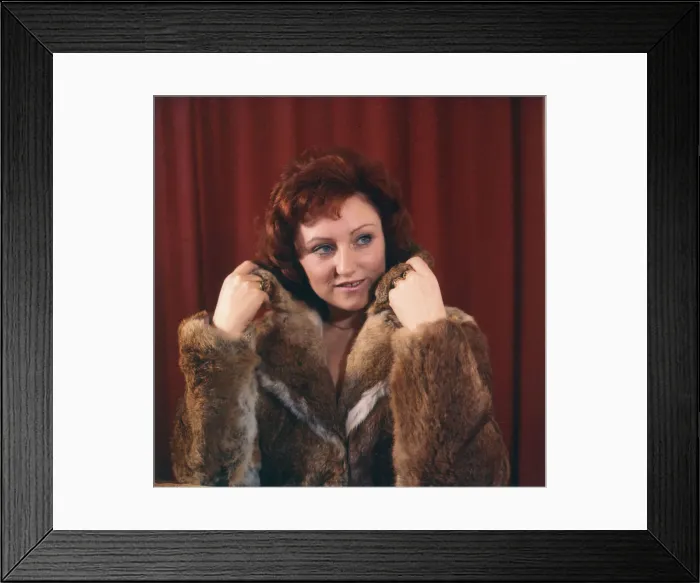 Framed Print : Young woman in a fur coat Framed Print : Young woman in a fur coat