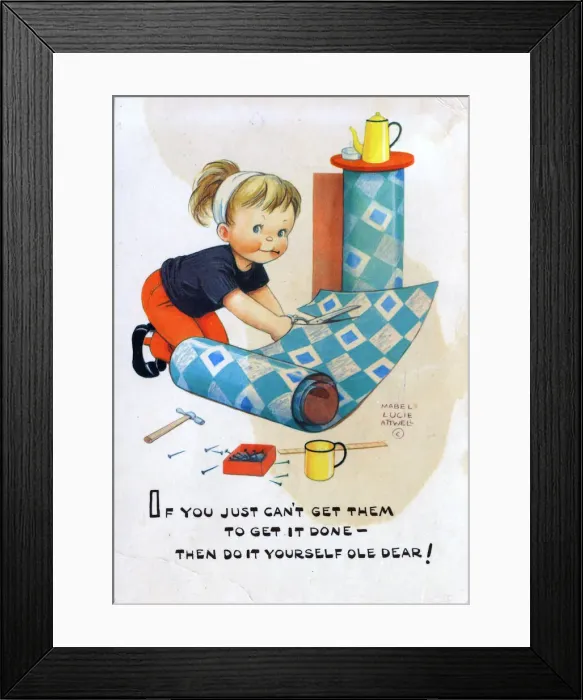 Framed Print : Little girl doing some DIY Framed Print : Little girl doing some DIY
