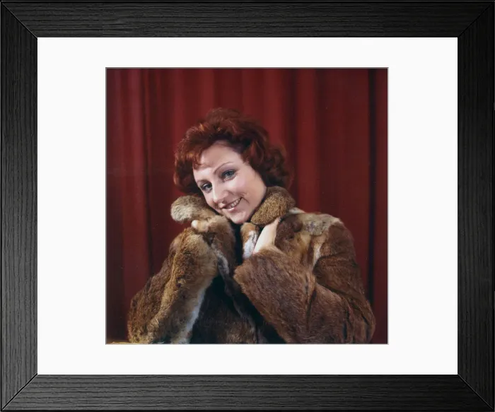 Framed Print : Young woman in a fur coat Framed Print : Young woman in a fur coat
