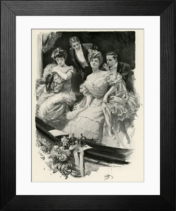 Framed Print : Rivals at the theatre 1906 Framed Print : Rivals at the theatre 1906