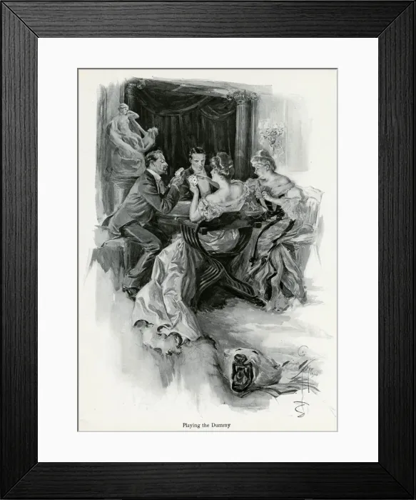 Framed Print : Playing the Dummy 1906 Framed Print : Playing the Dummy 1906