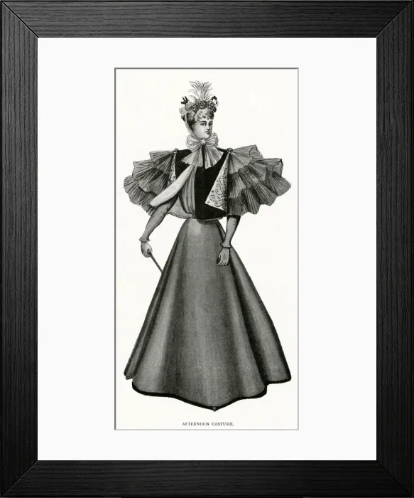 Framed Print : Afternooon costume 1896 Framed Print : Afternooon costume 1896