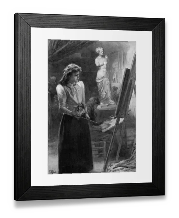 Framed Print : The Art Student by A. Johnson Framed Print : The Art Student by A. Johnson