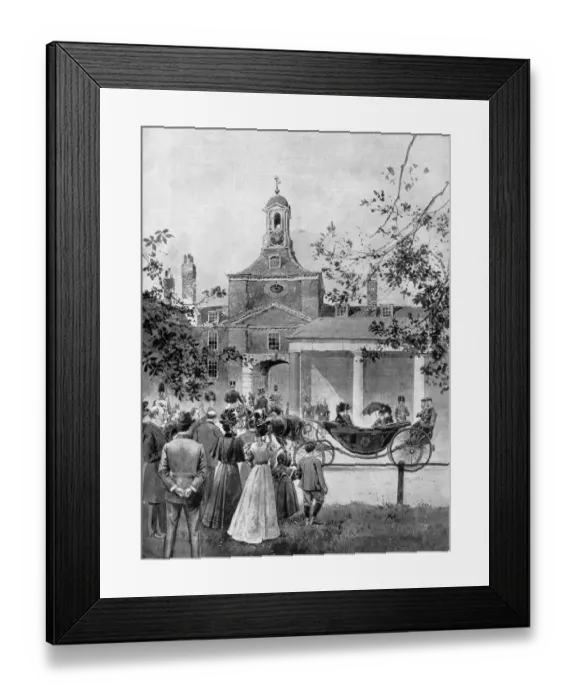 Framed Print : Queen Victoria in London: en route to Kensington Palace 1899 Framed Print : Queen Victoria in London: en route to Kensington Palace 1899