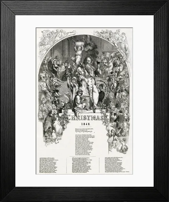 Framed Print : Christmas verse 1846 Framed Print : Christmas verse 1846