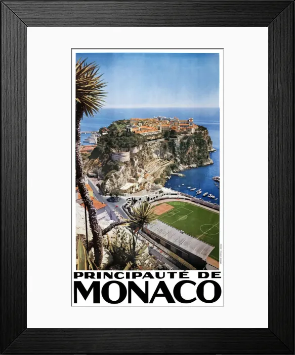 Framed Print : Poster, Principality of Monaco Framed Print : Poster, Principality of Monaco