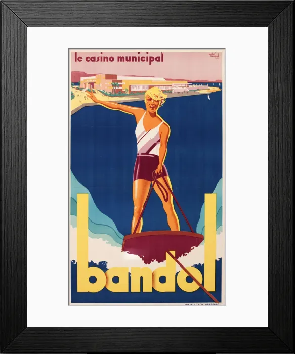 Framed Print : Poster, Municipal Casino, Bandol, France Framed Print : Poster, Municipal Casino, Bandol, France
