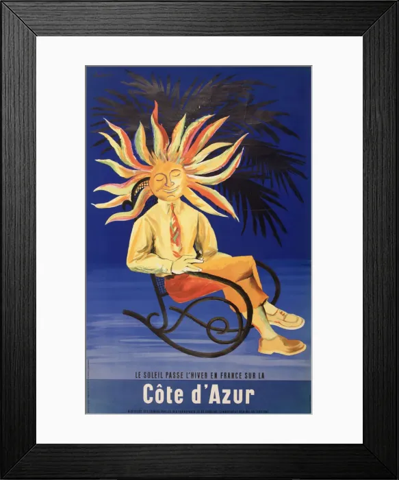 Framed Print : Poster, The sun spends the winter on the Cote d Azur Framed Print : Poster, The sun spends the winter on the Cote d Azur