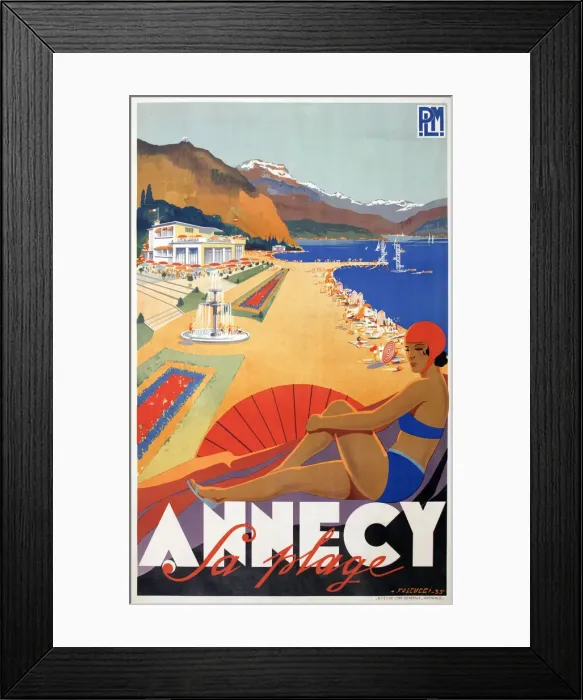 Framed Print : Poster, PLM train service to Annecy, France Framed Print : Poster, PLM train service to Annecy, France