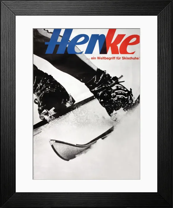 Framed Print : Poster, Henke ski boots Framed Print : Poster, Henke ski boots