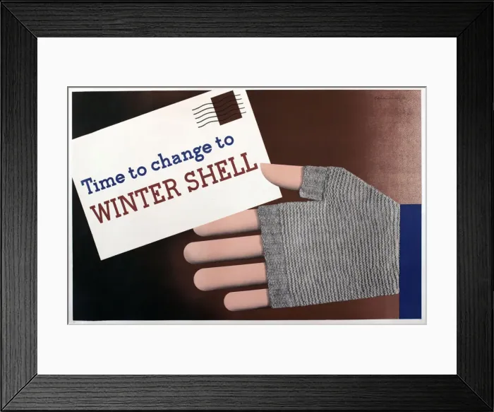 Framed Print : Poster, Time to change to Winter Shell Framed Print : Poster, Time to change to Winter Shell