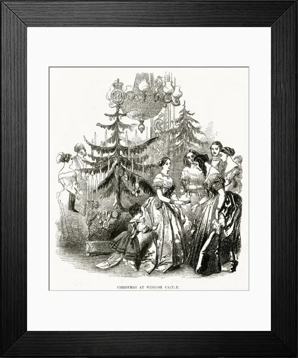 Framed Print : Christmas at Windsor Castle 1846 Framed Print : Christmas at Windsor Castle 1846