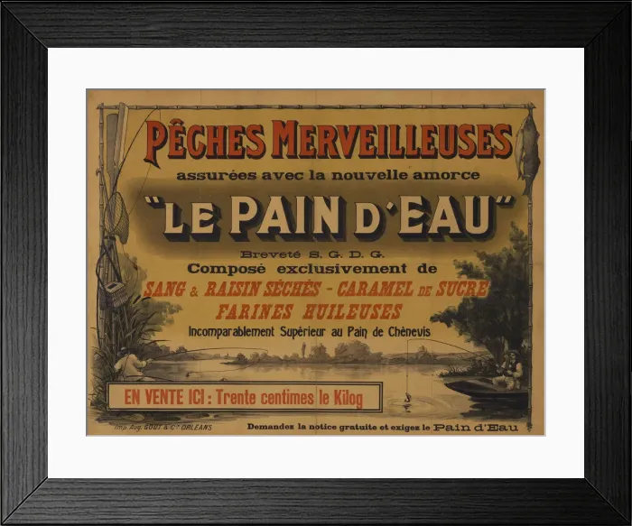 Framed Print : Poster, fishing bait Framed Print : Poster, fishing bait