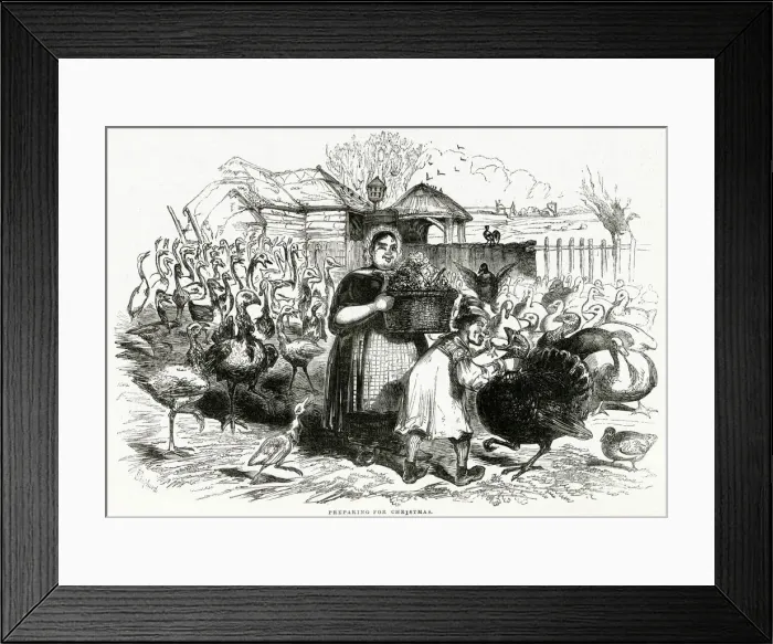 Framed Print : Preparing for Christmas 1846 Framed Print : Preparing for Christmas 1846