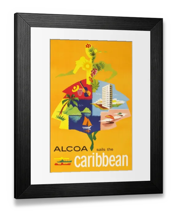 Framed Print : Poster, Alcoa cruises to the Caribbean Framed Print : Poster, Alcoa cruises to the Caribbean