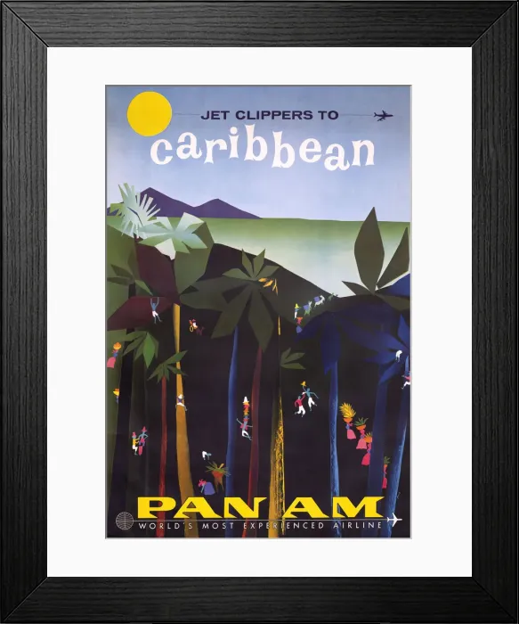 Framed Print : Poster, PANAM to the Caribbean Framed Print : Poster, PANAM to the Caribbean