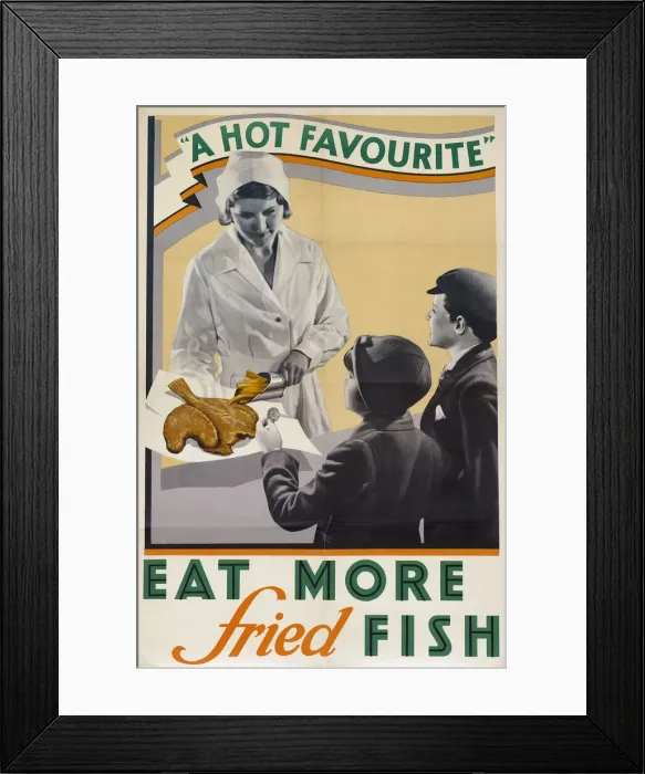 Framed Print : Poster, Eat More Fried Fish Framed Print : Poster, Eat More Fried Fish
