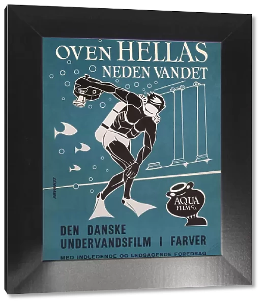Danish poster, underwater film in colour, Greece