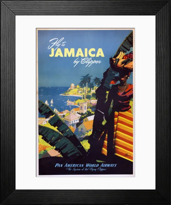 Framed Print : Poster, Pan American World Airways to Jamaica Framed Print : Poster, Pan American World Airways to Jamaica
