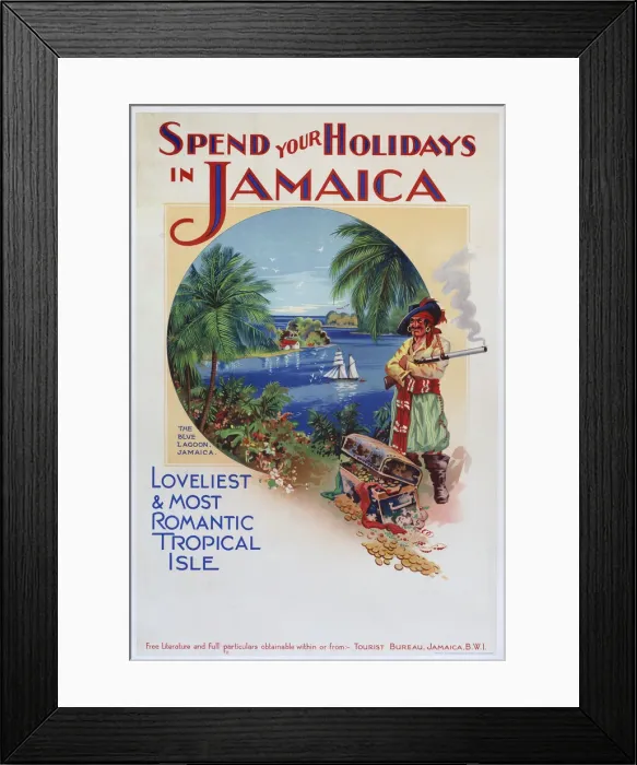 Framed Print : Poster, Spend your Holidays in Jamaica Framed Print : Poster, Spend your Holidays in Jamaica