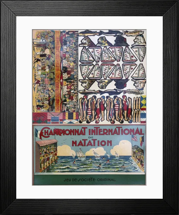 Framed Print : French game, International Swimming Championship Framed Print : French game, International Swimming Championship