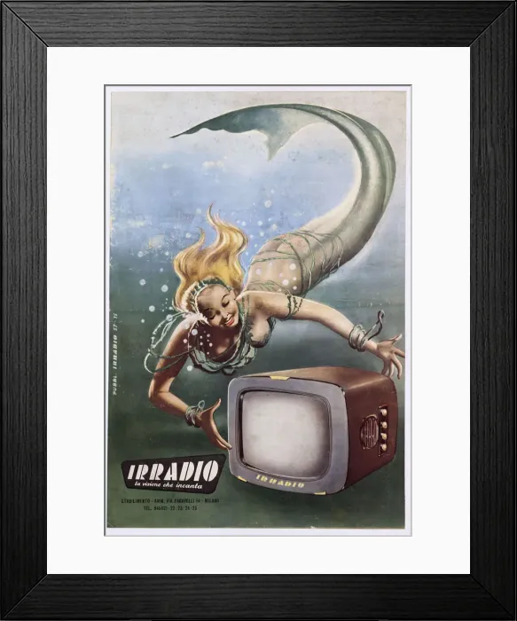 Framed Print : Italian poster, Irradio televisions, Milan Framed Print : Italian poster, Irradio televisions, Milan