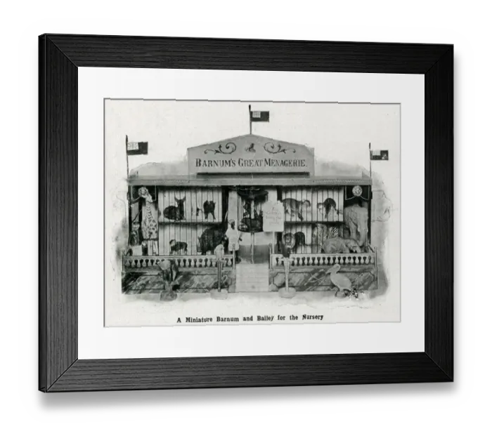 Framed Print : Christmas present - Miniature Barnum Great Menagerie 1908 Framed Print : Christmas present - Miniature Barnum Great Menagerie 1908