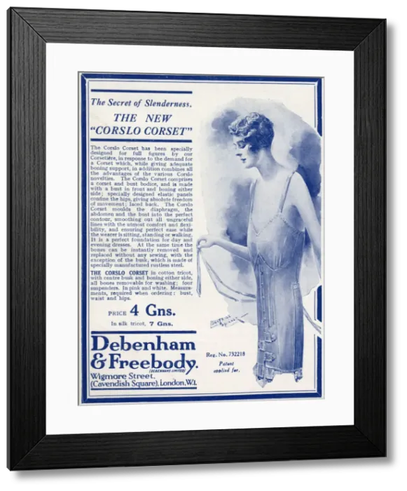 Framed Print : Advert for Debenham & Freebody womens lingerie 1927 Framed Print : Advert for Debenham & Freebody womens lingerie 1927